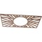Ekena Millwork Hoover Wood Fretwork Pierced Ceiling Medallion, Walnut, 34"W x 17"H x 12 5/8"ID x 3/8"T CMWP34X17X0375HOWA - alternate 5